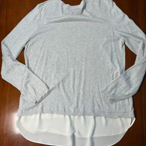 Loft Gray and Cream Sweater XL - Picture 3 of 5